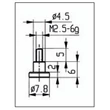 Kép 1/2 - Tapintócsúcs mérőórához, tárcsa 7,8x6mm M2,5 Asimeto 284-42