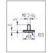 Kép 1/2 - Tapintócsúcs mérőórához, domború 10x2mm M2,5 Asimeto 284-43