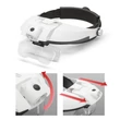 Kép 2/4 - Fejpántos nagyító LED világítással, dupla lencsével Handy 10794A