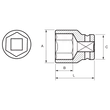 Kép 3/4 - 3/4" Dugókulcs, hatszög, 55 mm Irimo: 131-55-1