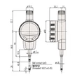 Kép 2/2 - Digitális mérőóra ID-C, 25,4mm, col/mm választható leolvasás, sík hátlap   Mitutoyo 543-721B
