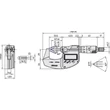 Kép 3/3 - Digimatic mikrométer V-ülékkel 1-15mm Mitutoyo 314-251-30