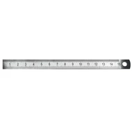 Hajlékony rozsdamentes acélvonalzó 0,5 és 1mm-es osztással, 13x0,5mm, hossz 100mm HITEC 122-000 Hajlékony rozsdamentes acélvonalzó 0,5 és 1mm-es osztással, 13x0,5mm, hossz 100mm HITEC 122-000