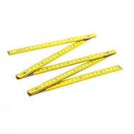 Összecsukható fa vonalzó 2m, 16x3mm, sárga  MIB 09089015