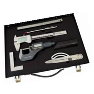 Mérőeszköz készlet, 7 részes, (tolómérő, mikrométer+5 eszköz), fém kofferben MIB 01005006 Mérőeszköz készlet, 7 részes, (tolómérő, mikrométer+5 eszköz), fém kofferben MIB 01005006