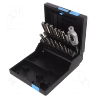 Kézi menetfúró készlet (22 részes)  M3-M12, HSS-G  Völkel 47001 Kézi menetfúró készlet (22 részes)  M3-M12, HSS-G  Völkel 47001