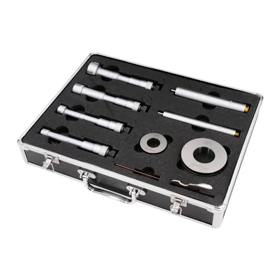 Hárompontos analóg furatmérő mikrométer készlet 20-50mm 4db 0.005mm ±0.004mm szárhossz 90mm Asimeto 209-65-8 Hárompontos analóg furatmérő mikrométer készlet 20-50mm 4db 0.005mm ±0.004mm szárhossz 90mm Asimeto 209-65-8