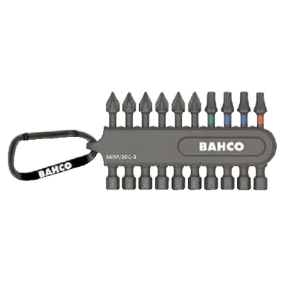 Impact bit készlet, 10-részes, PH, PZ, Torx, Bahco: 66IM/10C-1