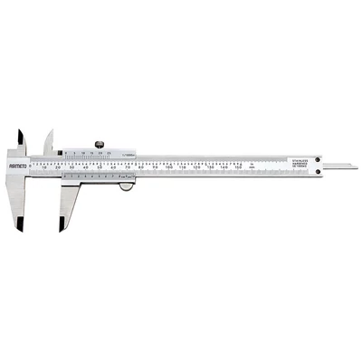 Nóniuszos tolómérő csavarrögzítéssel 0-150/0,05mm 1/128", pontosság: +/-0,05mm Asimeto 341-06-0 Nóniuszos tolómérő csavarrögzítéssel 0-150/0,05mm 1/128", pontosság: +/-0,05mm Asimeto 341-06-0