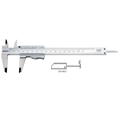 Analóg tolómérő pillanatrögzítős 0-150mm /0.05mm 1/128" Asimeto: 351-06-2