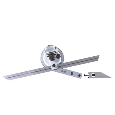 Univerzális szögmérő készlet 3-részes, 150mm, 200mm, 300mm-es pengékkel, 1 fok/5' Asimeto 490-06-5