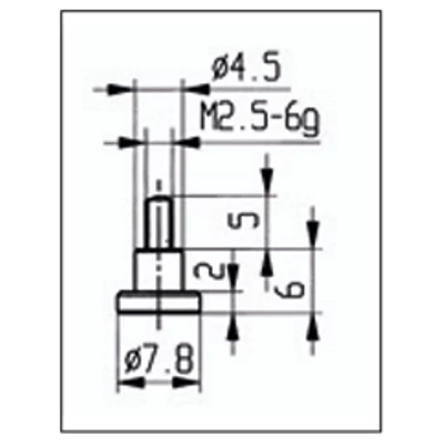 Tapintócsúcs mérőórához, tárcsa 7,8x6mm M2,5 Asimeto 284-42