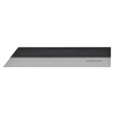 Élvonalzó, rozsdamentes, 125 mm DIN 874-00 Asimeto: 301-42
