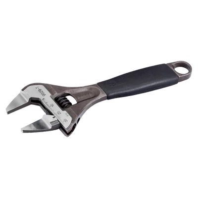 Állítható villáskulcs, 32mm-es nagy nyílással, extra keskeny pofával, 170mm hosszú Bahco 9029-T