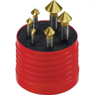 90°-os TiN bevonatos gyorsacél (5% Co) süllyesztő készlet (6 db) Sherwood SHR-020-8990Y