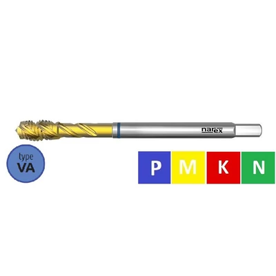 Gépi menetfúró csavart 35° Narex, ISO2, HSSE, DIN 376, M22 /4260/ TiN 129000101