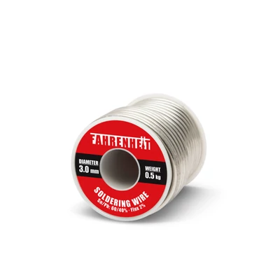 Forrasztó ón gyantás 3mm/0,5kg Sn/Pb 60/40 , flux 2% Fahrenheit 55090
