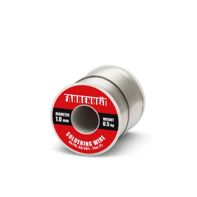 Forrasztó ón 1mm/0,5kg Sn60Pb40 2% Flux Fahrenheit 55082