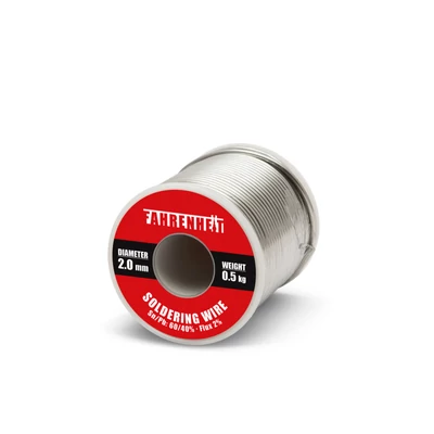 Forrasztó ón 2 mm 500g Sn60Pb40 2% Flux 55079