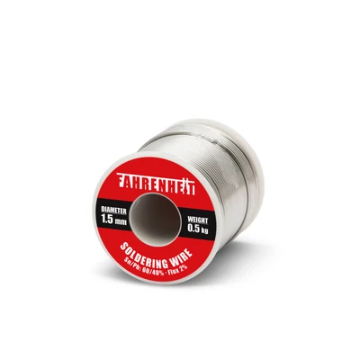Forrasztó ón 1,5 mm 500g Sn60Pb40 2% Flux Fahrenheit 55088