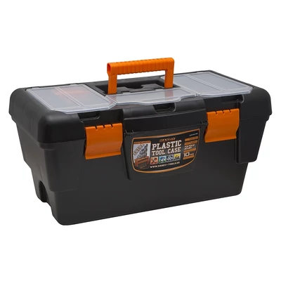 Műanyag szerszámtartó láda, lakattal zárható, 550x300x260mm Handy 10913