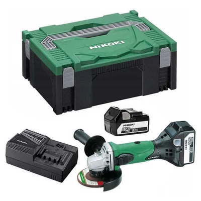 Akkus sarokcsiszoló 115mm/2 x 5 Ah + töltő/HSC kofferben HIKOKI G18DSL2WPZ