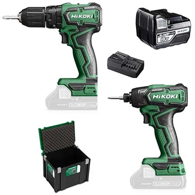 Akkus fúró-csavarbehajtó + akkus ütvecsavarozó HITBOXBAN (2x5,Ah/18V) HIKOKI KC18DDWAZ Akkus fúró-csavarbehajtó + akkus ütvecsavarozó HITBOXBAN (2x5,Ah/18V) HIKOKI KC18DDWAZ