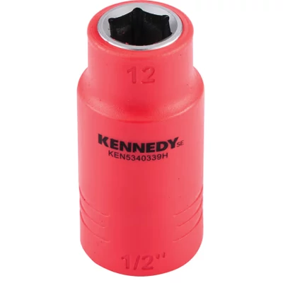 1/2" Szigetelt hatlapú dugókulcs – 12mm KENNEDY  KEN-534-0339H