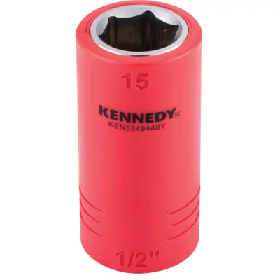 1/2" Szigetelt hatlapú dugókulcs – 15mm KENNEDY  KEN-534-9448Y