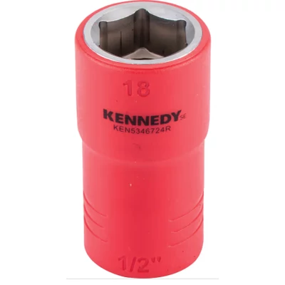1/2" Szigetelt hatlapú dugókulcs – 18mm KENNEDY  KEN-534-6724R