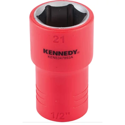 1/2" Szigetelt hatlapú dugókulcs – 21mm KENNEDY  KEN-534-7893A
