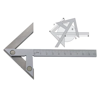Központozó derékszög, 100x70mm MIB 03044000