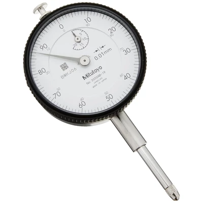 Analóg mérőóra 0-20/0,01mm, sík hátlap, 57mm-es átmérő, ütésálló Mitutoyo 2050AB-19