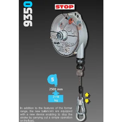 Balancer 10-14 kg, 2500 mm, STOP funkcióval  TECNA 9350