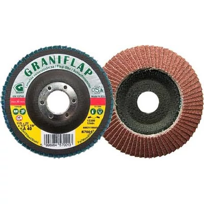 Lamellás csiszolótárcsa korund (kúpos)   Graniflap 115x22,23 A60: GRANIT 57002