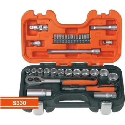 Dugókulcs-készlet 1/4"+3/8", 34-részes Bahco: S330