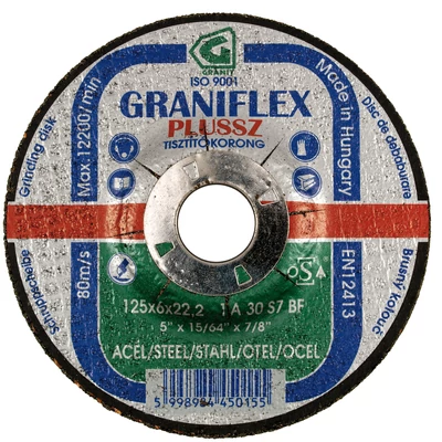 Graniflex Plussz tisztítókorong 125x6x22,23 1A30S7BF 80: GRANIT 45015