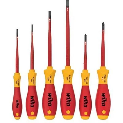 WIHA SoftFinish Csavarhúzókészlet 6 részes lapos/Phillips, szigetelt slimFix 3201 K6:35389