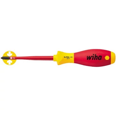 WIHA SoftFinish® villanyszerelő slimFix Xeno-csavarhúzó 3281SF lapos/PZ 2x100 : 36330