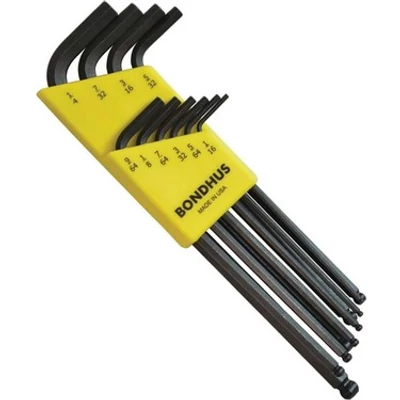 Gömbvégű hatszögkulcs készlet collos 1/16-1/4 Bondhus 10938
