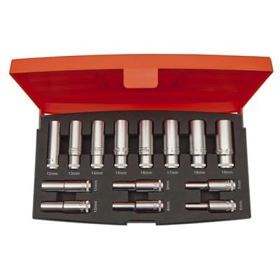 3/8" Dugókulcs készlet, hosszú, 14-részes Bahco: S1214L