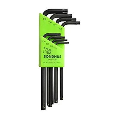 T9-T40 Torx L-kulcs készlet ProHold hosszú egyenesvégű PHTX8, Bondhus: 71834