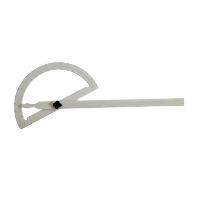 Acél szögmérő, krómozott, dupla skálás 80x120mm, 0-180/1fok MIB 05058000