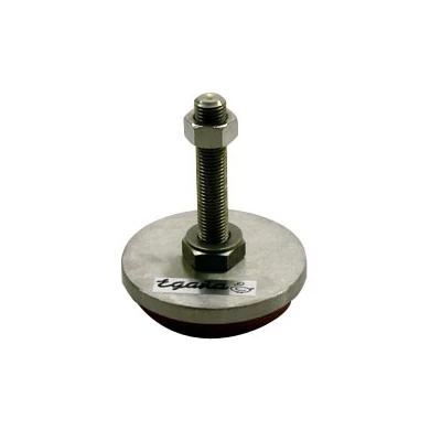 Géptalp Egana F-90X, rozsdamentes, poliuretán talppal teherbírás:500-2000 kg, menet: M16