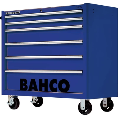 Szerszámkocsi extra széles 6 fiókos könnyített kék Bahco: 1475KXL6BLUE