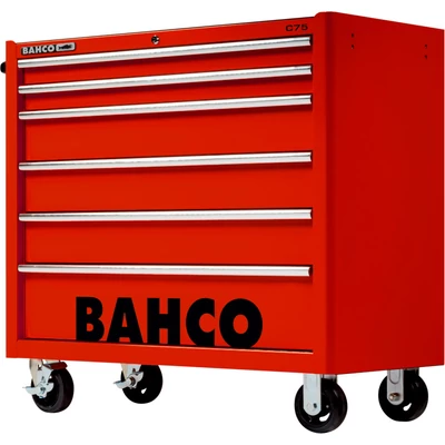 Szerszámkocsi extra széles 6 fiókos könnyített piros Bahco: 1475KXL6RED