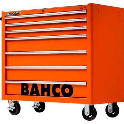 Szerszámkocsi extra széles 7 fiókos könnyített narancs Bahco: 1475KXL7