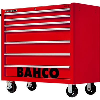 Szerszámkocsi extra széles 7 fiókos könnyített piros Bahco: 1475KXL7RED
