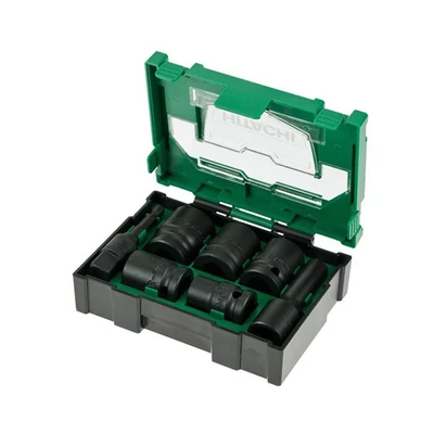 Gépi dugókulcs készlet 1/2", 7-részes 13,17,19,21,24 + adapter Hitachi 40030025