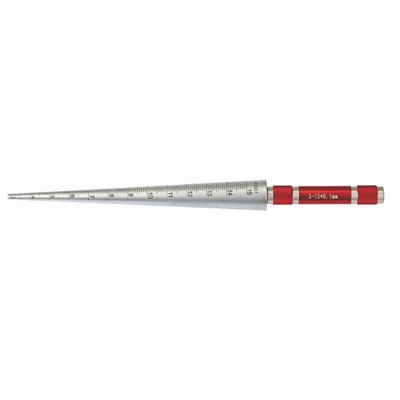 Kónuszos mérőék 3-15mm/0,1mm krómozott, eloxált alumínium markolattal MIB 08082041